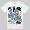 Air Max 95 OG Blue Spark DopeSkill T-Shirt No Risk No Story Graphic Streetwear - White