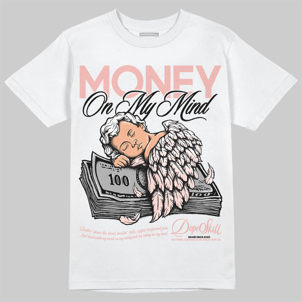 Lanvin Leather Curb Glitter Pale Pink DopeSkill T-Shirt MOMM Graphic Streetwear - White