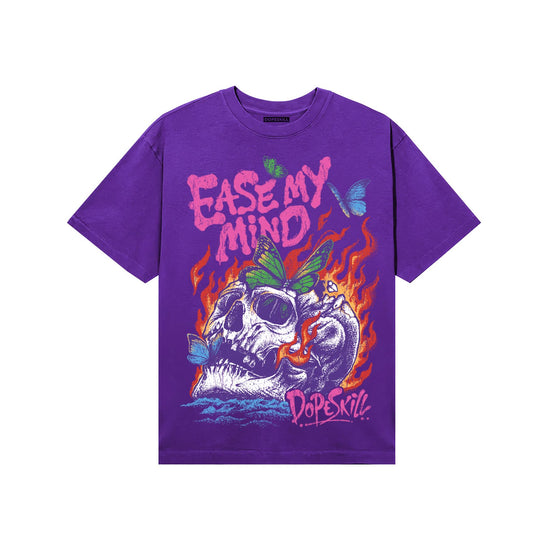 PURPLE Sneakers DopeSkill T-Shirt Ease My Mind Graphic Streetwear - Purple