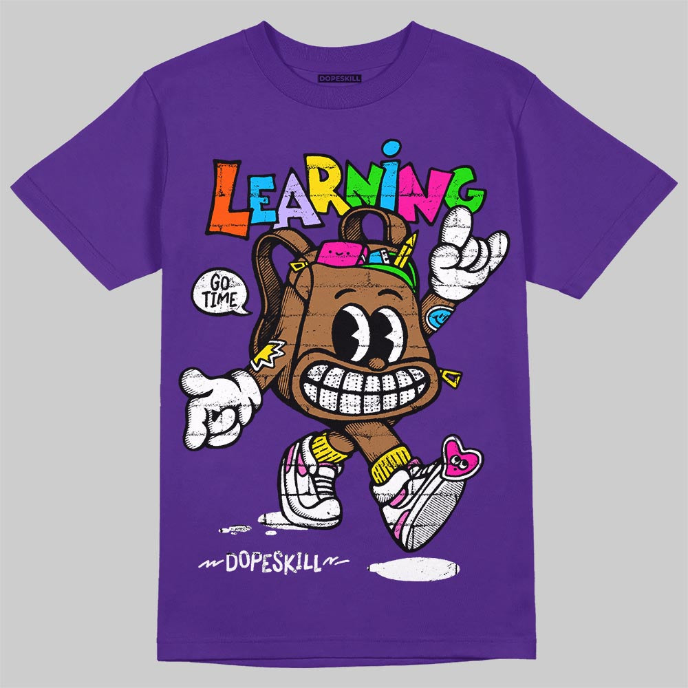 PURPLE Sneakers DopeSkill T-Shirt Learning Graphic Streetwear - Purple