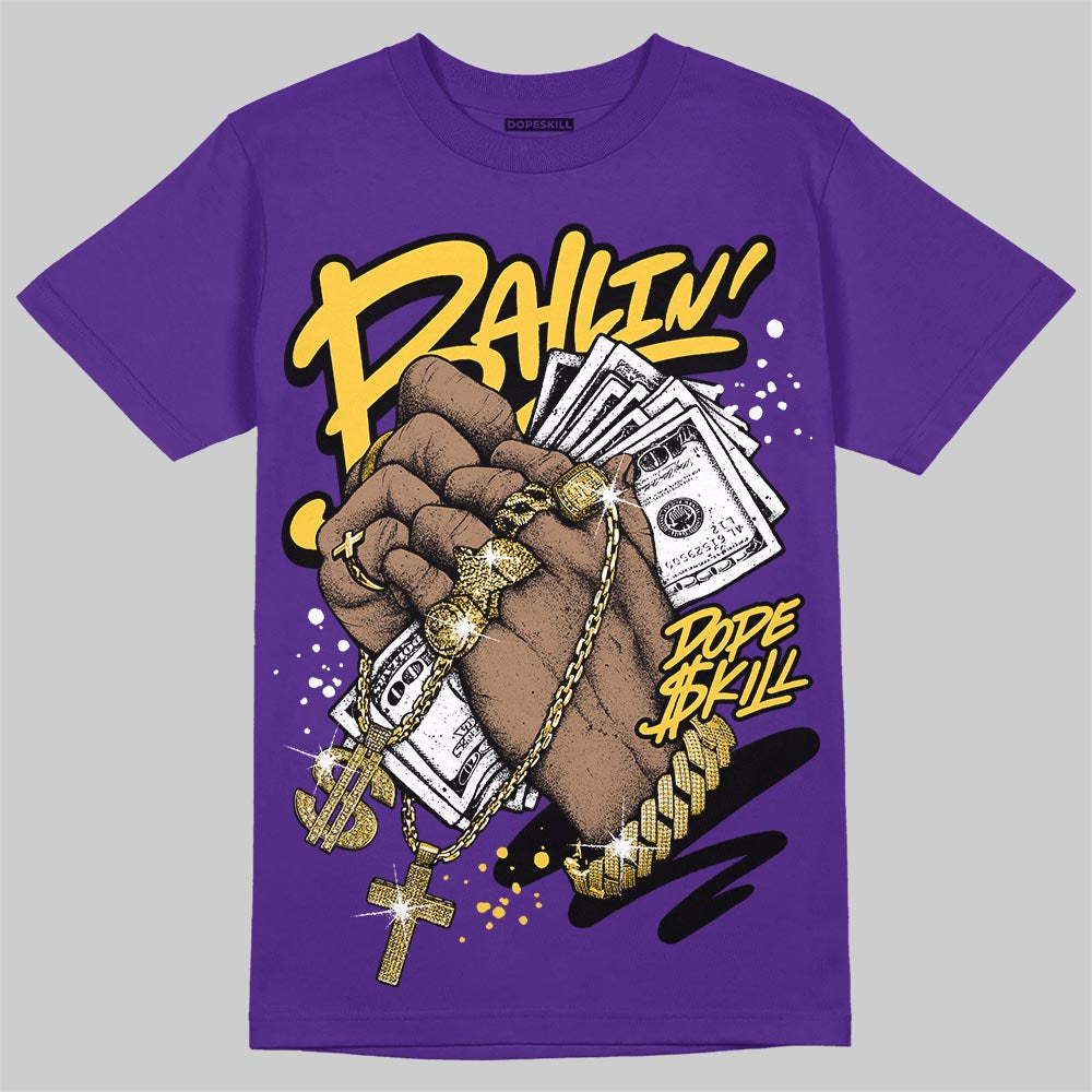 PURPLE Sneakers DopeSkill T-Shirt Always Ballin' Graphic Streetwear - Purple
