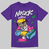 PURPLE Sneakers DopeSkill T-Shirt No Luck, All Hustle Graphic Streetwear - Purple