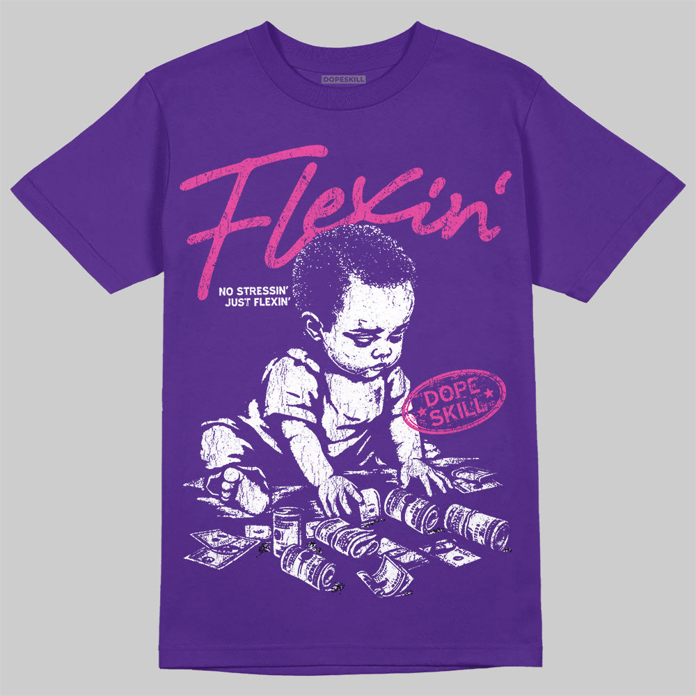 PURPLE Sneakers DopeSkill T-Shirt Flexin' Graphic Streetwear - Purple