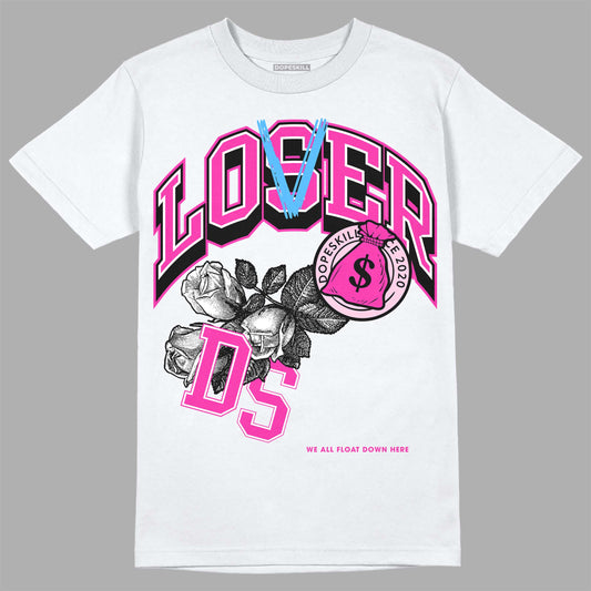 Pink Sneakers DopeSkill T-Shirt Loser Lover Graphic Streetwear - WHite