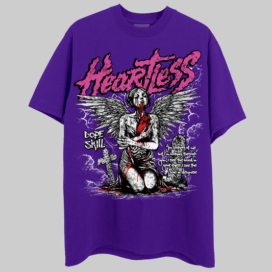 PURPLE Sneakers DopeSkill Purple T-Shirt Heartless Graphic Streetwear