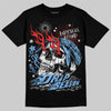 Jordan 6 University Blue DopeSkill T-Shirt Drip Season Graphic Streetwear - Black