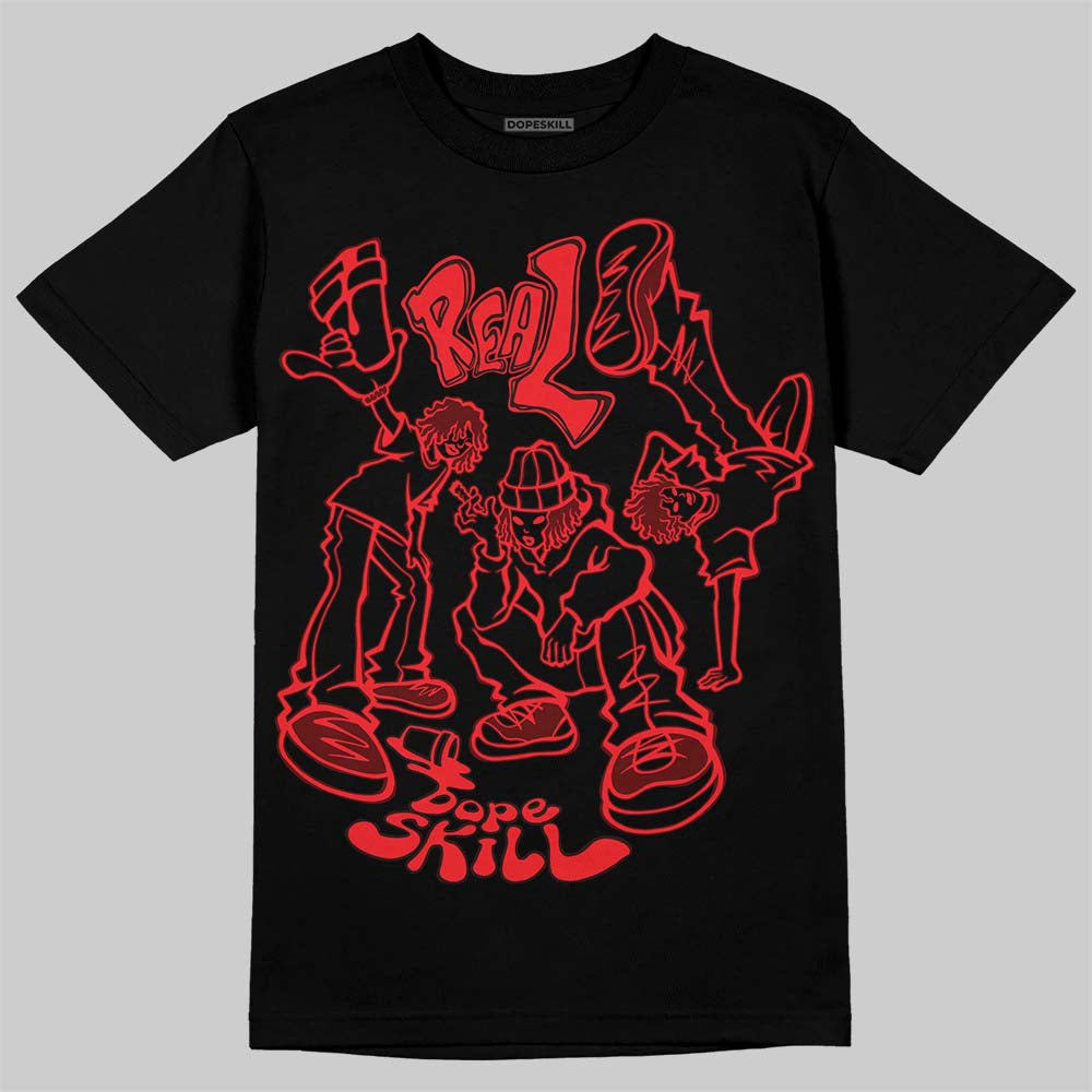 Red Sneakers DopeSkill T-Shirt Real Y2K Players Graphic Streetwear - Black