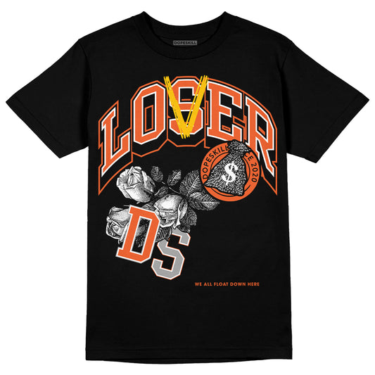 Jordan 3 Georgia Peach DopeSkill T-Shirt Loser Lover Graphic Streetwear - Black