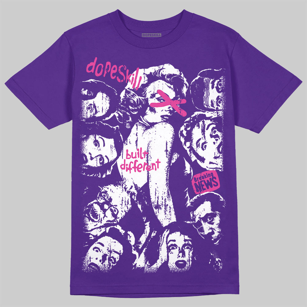 PURPLE Sneakers DopeSkill T-Shirt Built Different Graphic Streetwear - Purple