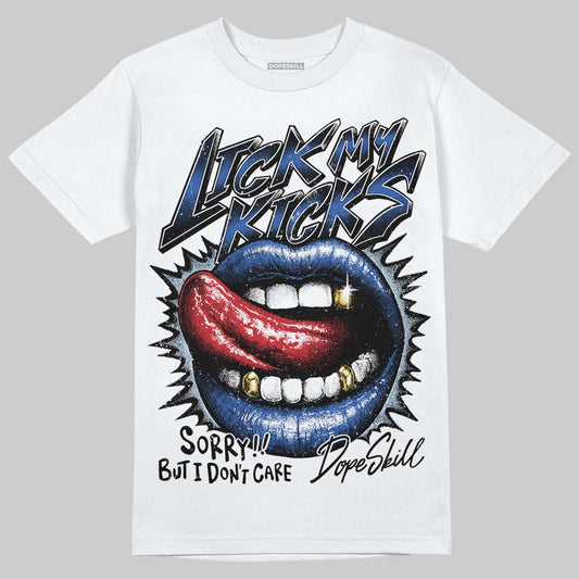 Awake NY x Jordan 5 Retro 'Black Racer Blue' DopeSkill T-Shirt Lick My Kicks Graphic Streetwear - White