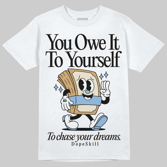 Nike Air Diamond Turf Must Be the Money DopeSkill T-Shirt Owe It To Yourself Graphic Streetwear - White