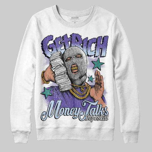 Jordan 5 OG “Grape” DopeSkill Sweatshirt Get Rich Graphic Streetwear - White