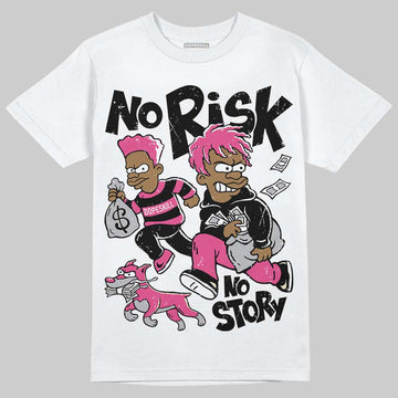 Asics Gel-1130 Pink Glo/ Black DopeSkill T-Shirt No Risk No Story Graphic Streetwear - White