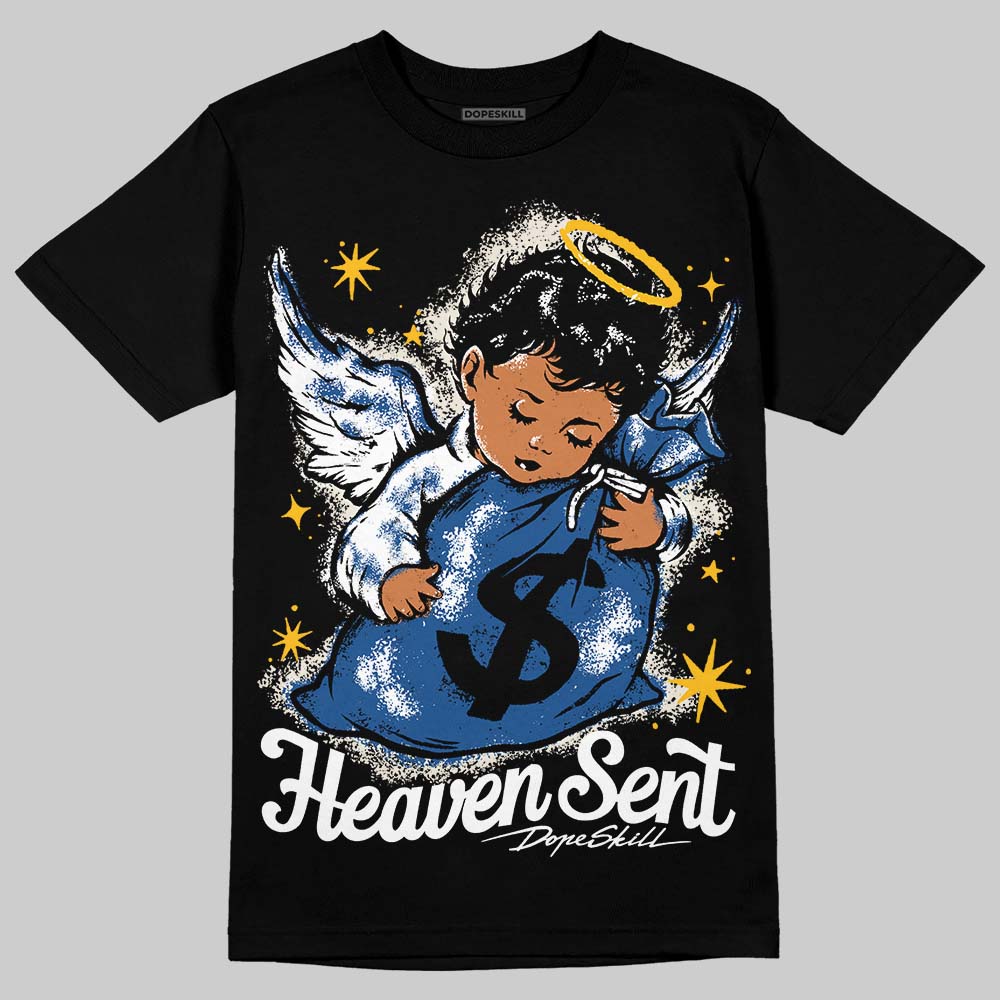 Jordan 1 Low OG “Storm Blue” DopeSkill T-Shirt Heaven Sent Graphic Streetwear - Black