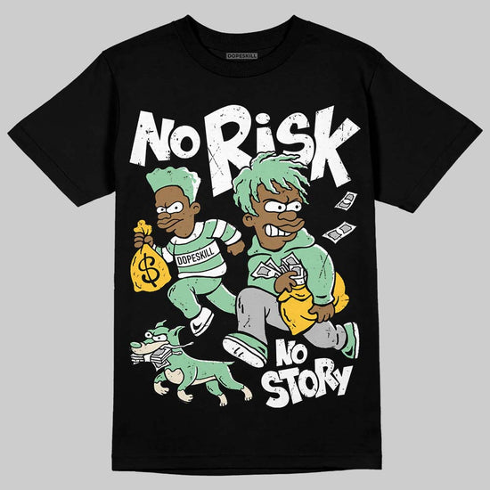 Asics Gel-Kayano 12.1 White/Menthol DopeSkill T-Shirt No Risk No Story Graphic Streetwear - Black