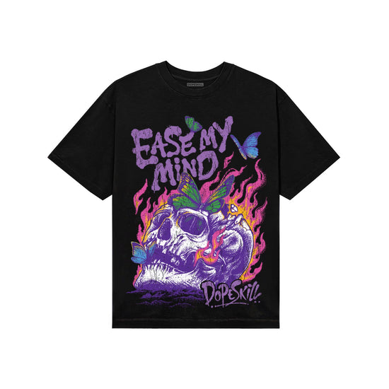 PURPLE Sneakers DopeSkill T-Shirt Ease My Mind Graphic Streetwear - Black