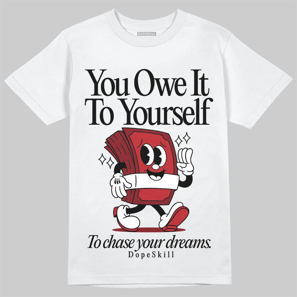 Air Foamposite One Cough Drop (2025) DopeSkill T-Shirt Owe It To Yourself Graphic Streetwear - White