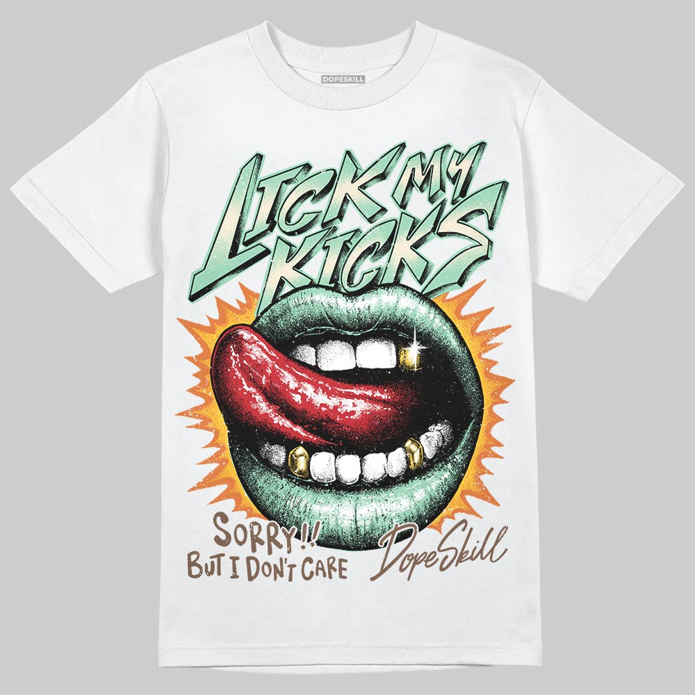 SB Dunk Low Rodeo Tourmaline DopeSkill T-Shirt Lick My Kicks Graphic Streetwear - WHite