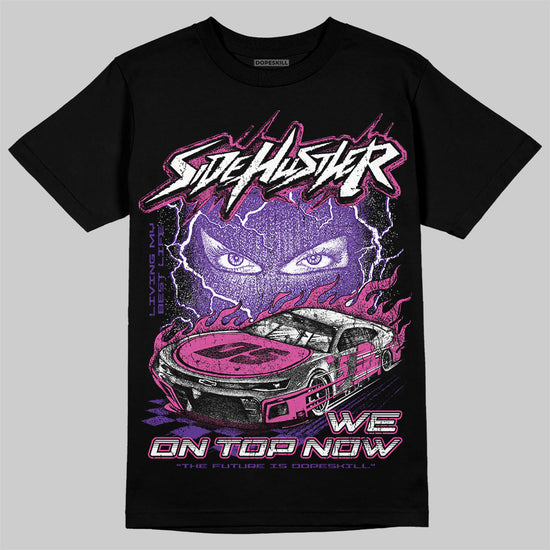 PURPLE Sneakers DopeSkill T-Shirt New Side Hustler Graphic Streetwear - Black