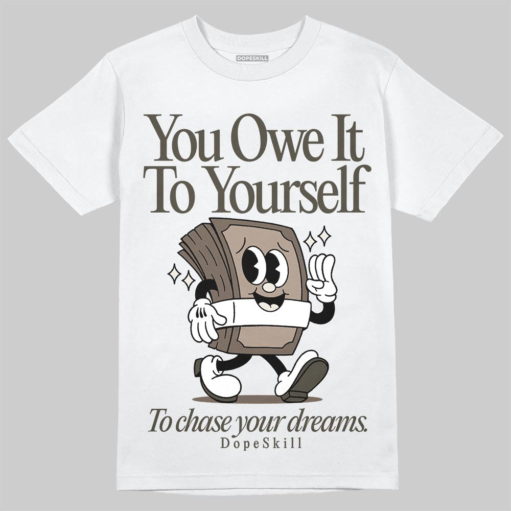 New Balance 204L Mushroom DopeSkill T-Shirt Owe It To Yourself Graphic Streetwear White