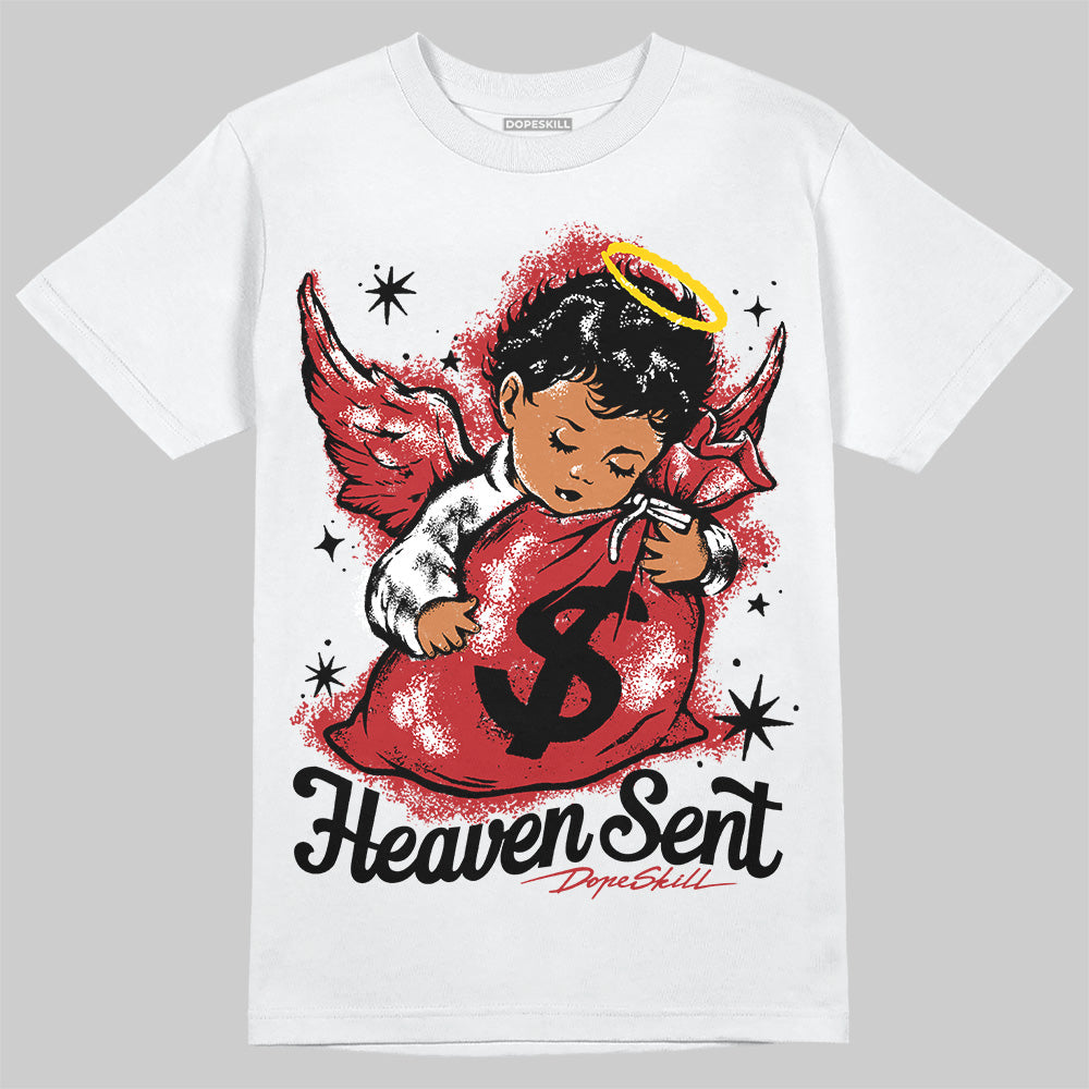 Jordan 1 Retro High OG Black Toe Reimagined DopeSkill T-Shirt Heaven Sent Graphic Streetwear - White