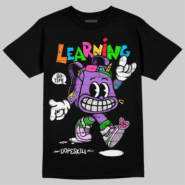 PURPLE Sneakers DopeSkill T-Shirt Learning Graphic Streetwear - Black