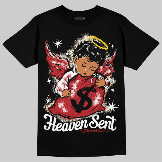 Jordan 1 Retro High OG Black Toe Reimagined DopeSkill T-Shirt Heaven Sent Graphic Streetwear - Black