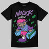 PURPLE Sneakers DopeSkill T-Shirt No Luck, All Hustle Graphic Streetwear - Black
