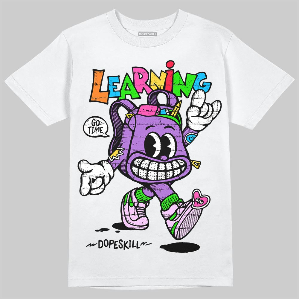 PURPLE Sneakers DopeSkill T-Shirt Learning Graphic Streetwear - White