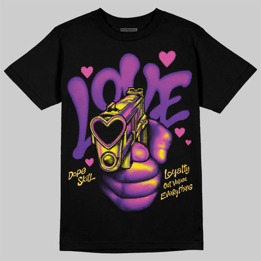 PURPLE Sneakers DopeSkill T-Shirt Love Shot Graphic Streetwear - black