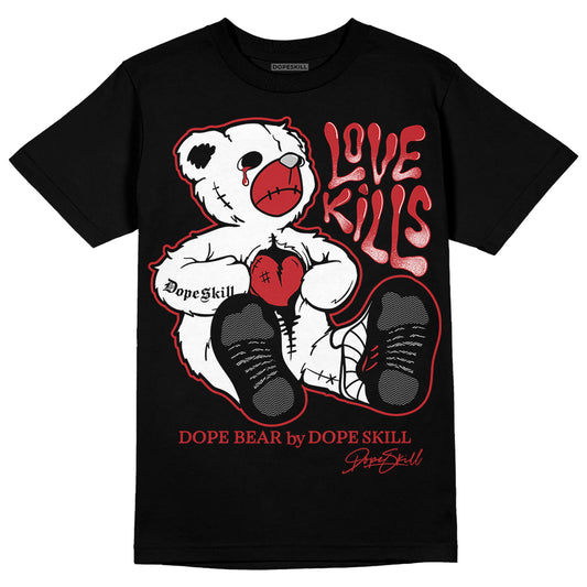 Jordan 12 “Red Taxi” DopeSkill T-Shirt Love Kills Graphic Streetwear - Black