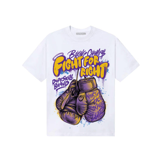 PURPLE Sneakers DopeSkill T-Shirt Fight For Right Graphic Streetwear - White