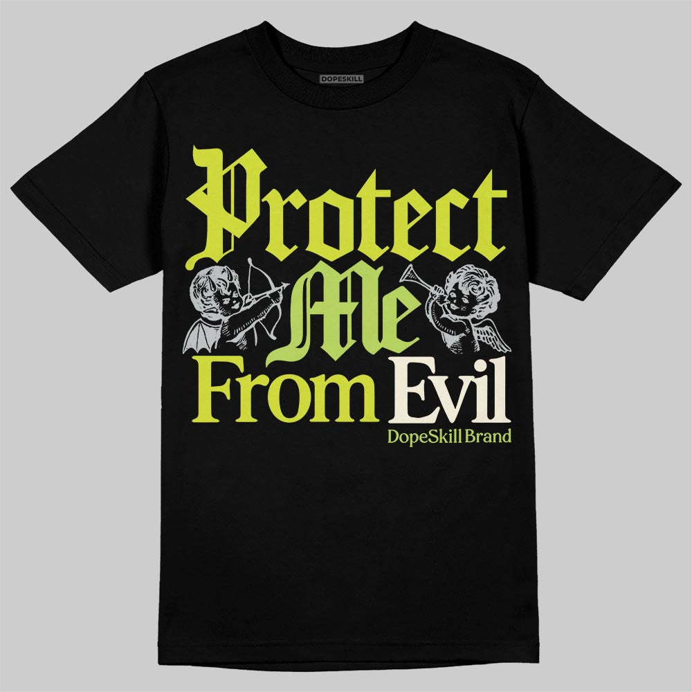 Air Max 90 x Patta Cyber and Particle Grey DopeSkill T-Shirt Protect Me From Evil Graphic Streetwear - Black
