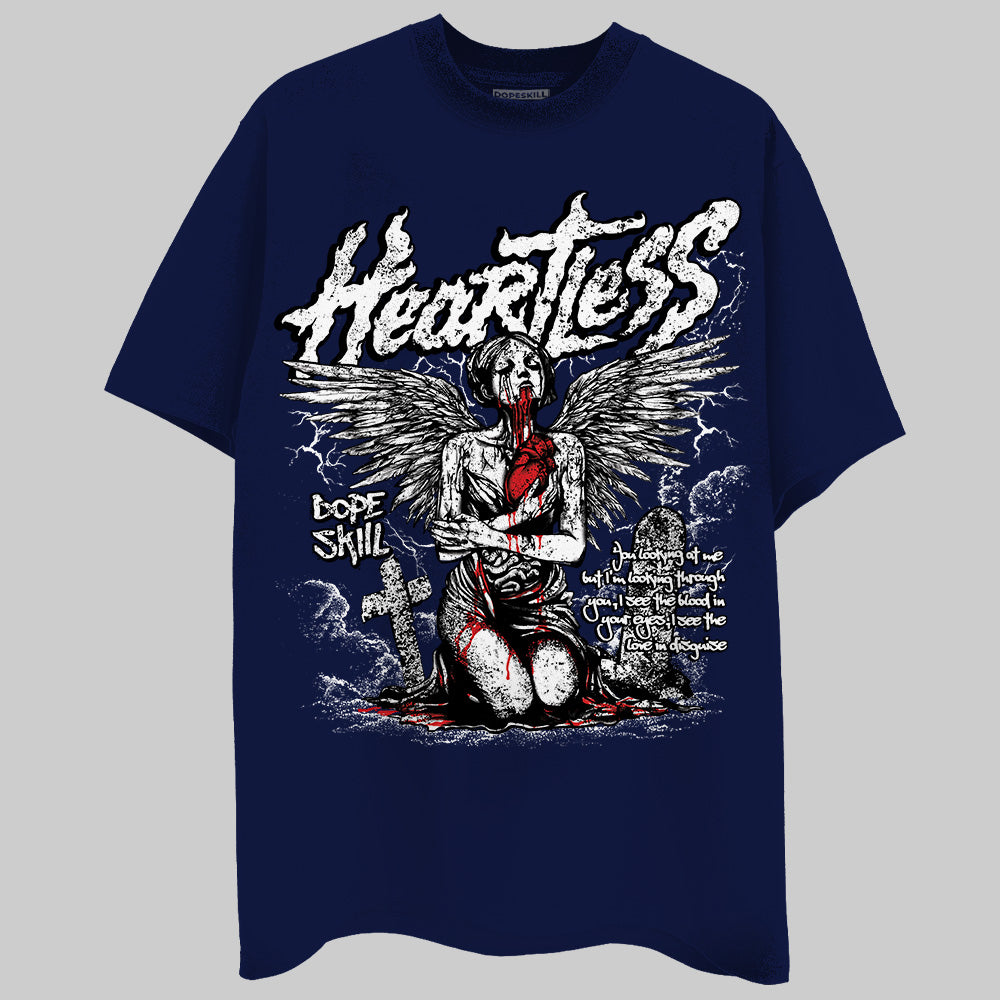 Jordan 3 "Midnight Navy" DopeSkill Navy T-Shirt Heartless Graphic Streetwear
