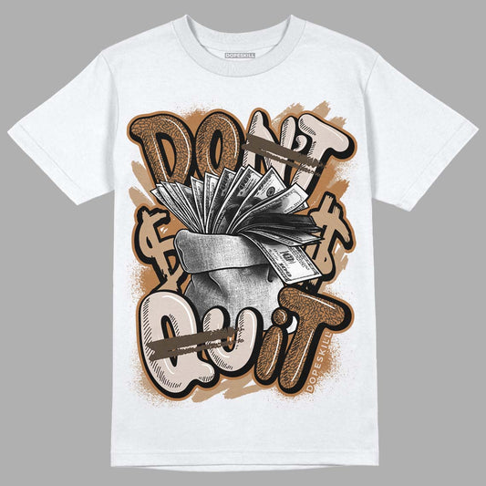 Jordan 3 Retro Palomino DopeSkill T-Shirt Don't Quit Graphic Streetwear - White