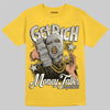 Jordan 5 'Tokyo' DopeSkill T-Shirt Get Rich Graphic Streetwear - Gold