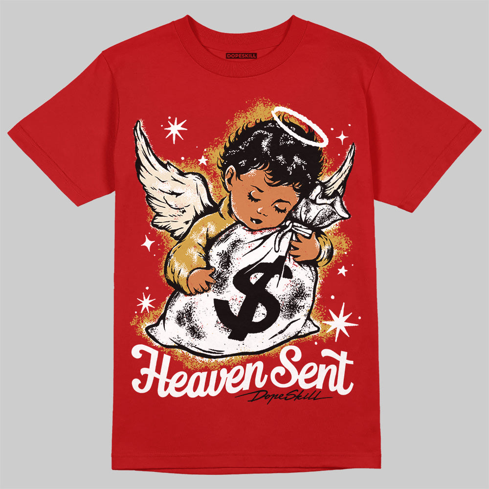 Jordan 1 Retro High OG Black Toe Reimagined DopeSkill T-Shirt Heaven Sent Graphic Streetwear - Red