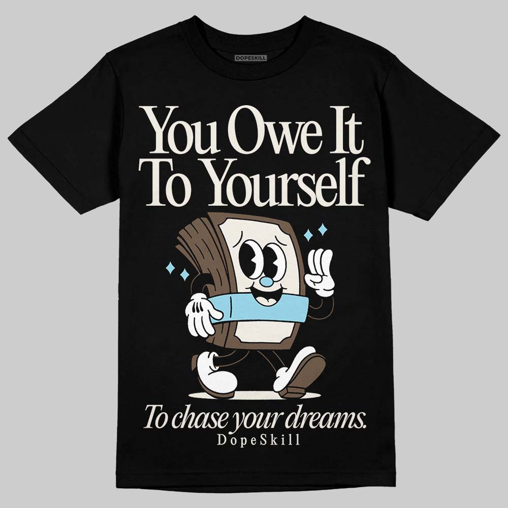 Asics Gel-Kayano 12.1 Cream/Stillwater DopeSkill T-Shirt Owe It To Yourself Graphic Streetwear - Black