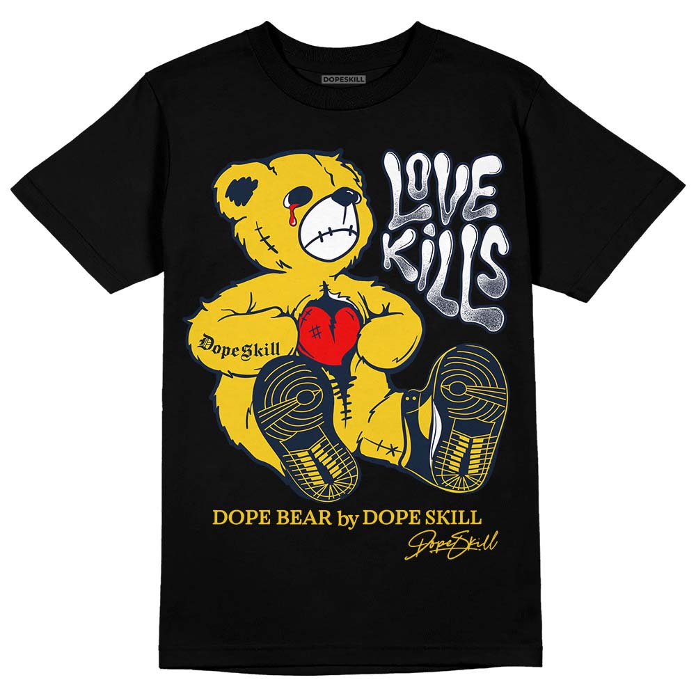 Dunk Low Vintage “Michigan” DopeSkill T-Shirt Love Kills Graphic Streetwear - Black