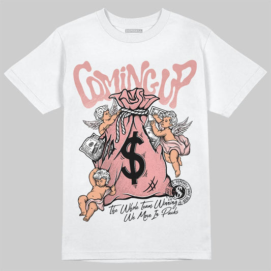 Jordan 40 “Dusty Rose” DopeSkill T-Shirt Money Bag Coming Up Graphic Streetwear - White