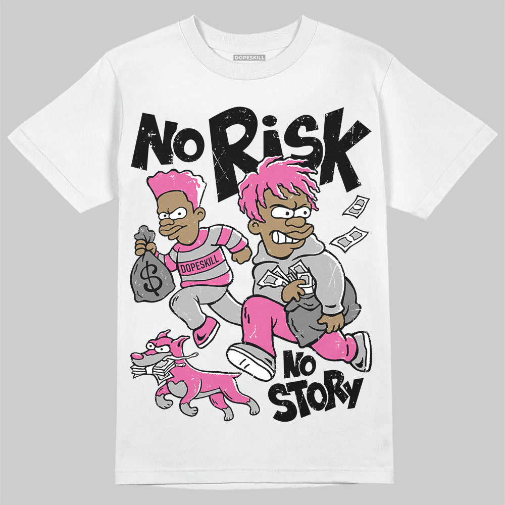 Asics Gel-Kayano 14 ‘Cream Sweet Pink’ DopeSkill T-Shirt No Risk No Story Graphic Streetwear - White
