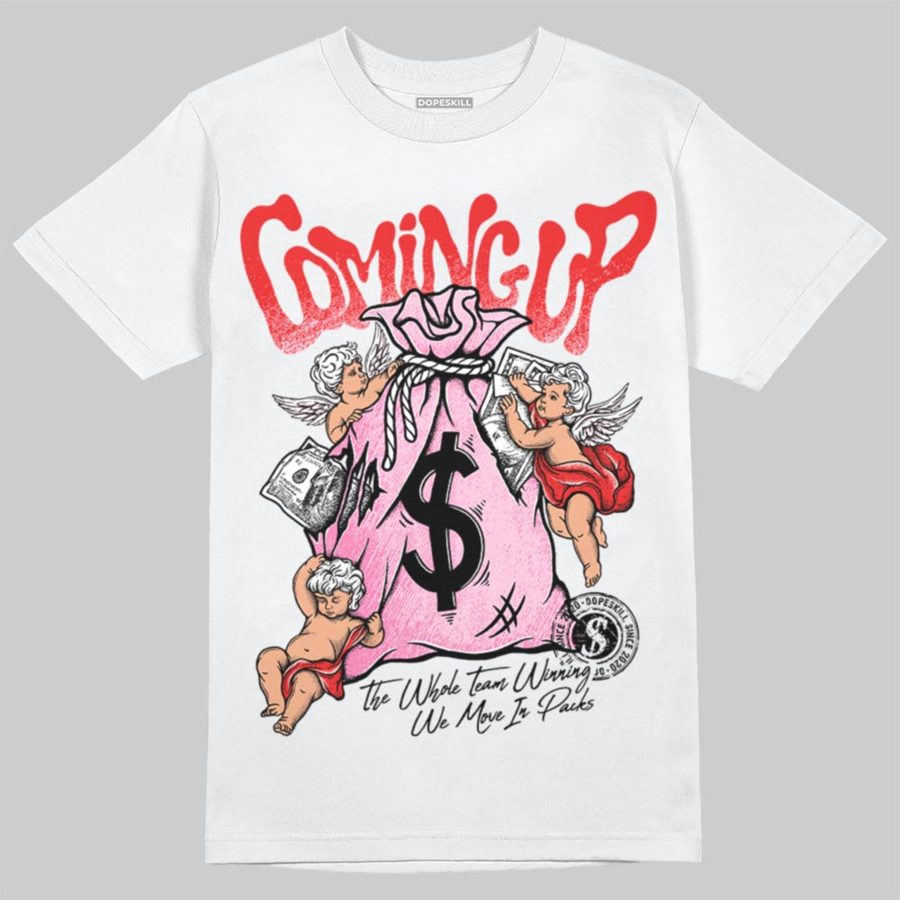 Awake NY x Air Jordan 5 Arctic Pink DopeSkill T-Shirt Money Bag Coming Up Graphic Streetwear - White