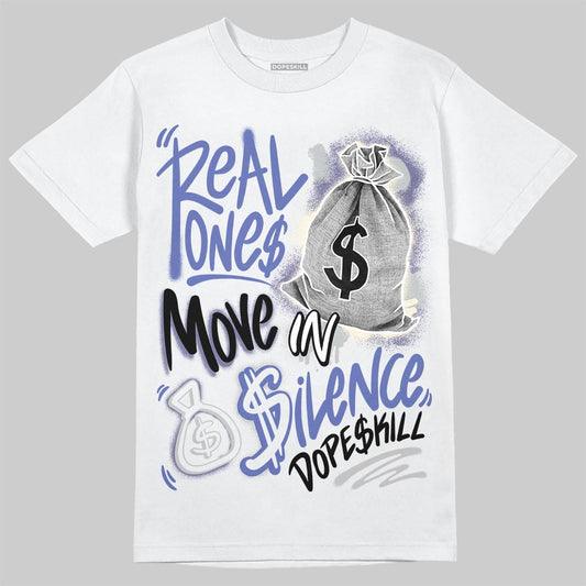 Air Max 90 x Patta Sapphire and Particle Grey DopeSkill T-Shirt Real Ones Move In Silence Graphic Streetwear - White