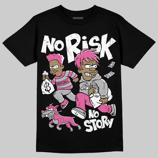 Asics Gel-Kayano 14 ‘Cream Sweet Pink’ DopeSkill T-Shirt No Risk No Story Graphic Streetwear - Black