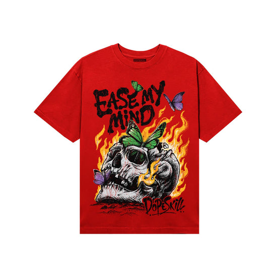 Red Sneakers DopeSkill T-Shirt Ease My Mind Graphic Streetwear - Red