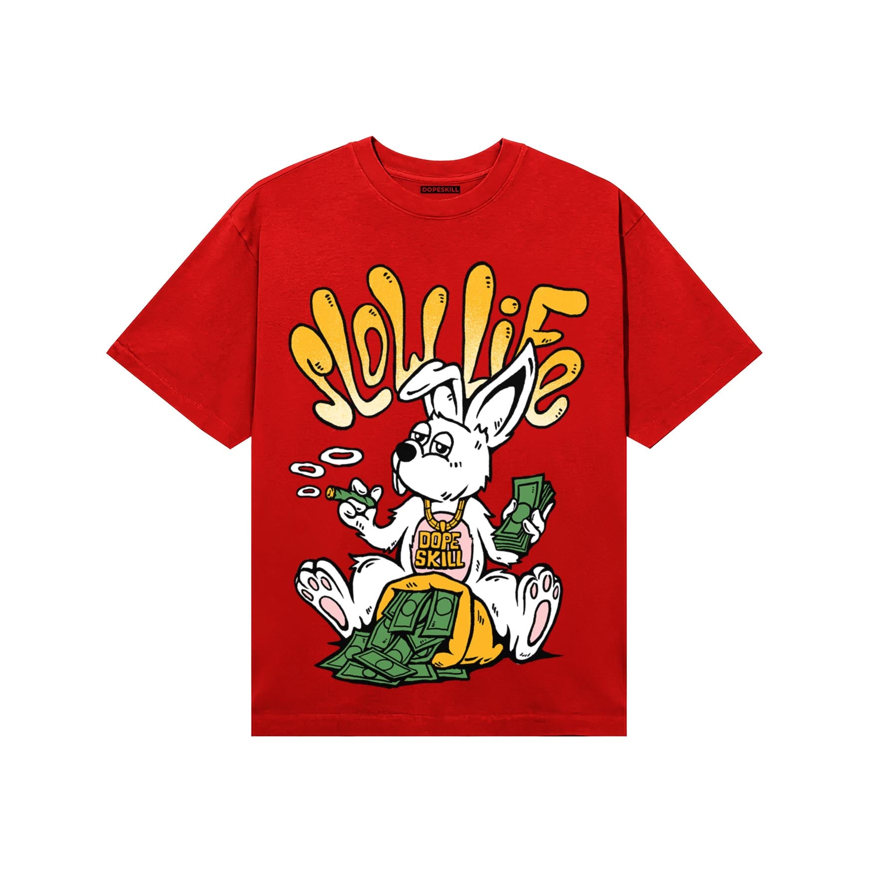 Red Sneakers DopeSkill T-Shirt Slow Life Graphic Streetwear - Red