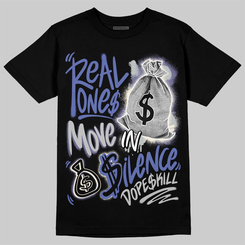 Air Max 90 x Patta Sapphire and Particle Grey DopeSkill T-Shirt Real Ones Move In Silence Graphic Streetwear - Black
