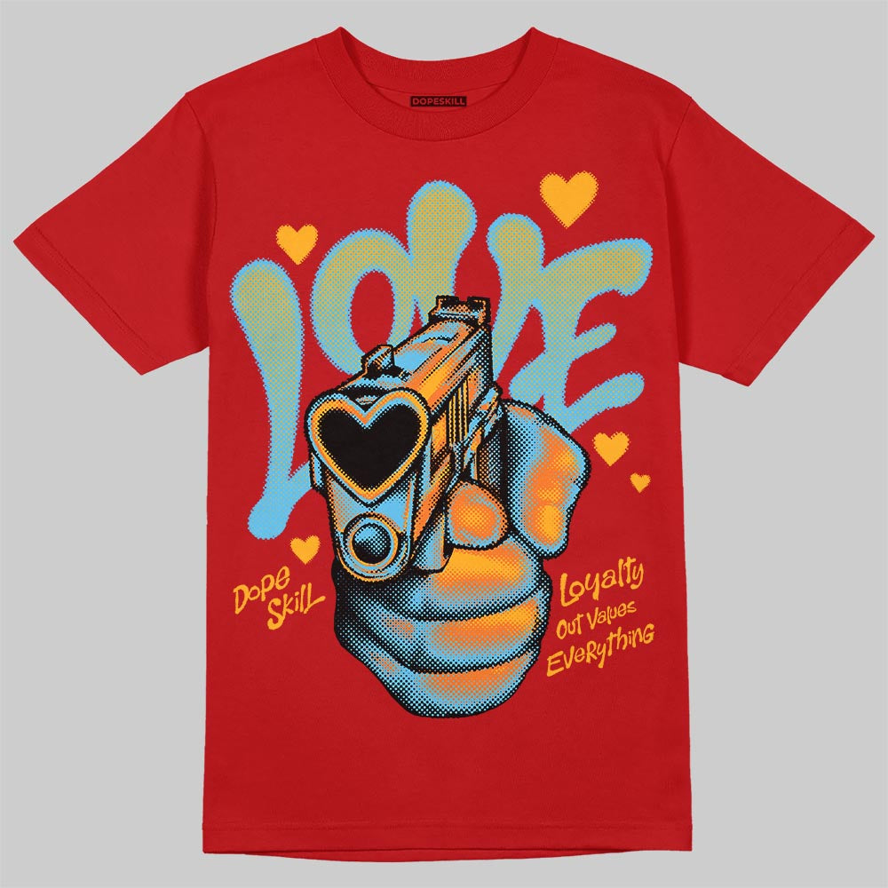 Red Sneakers DopeSkill T-Shirt Love Shot Graphic Streetwear - red