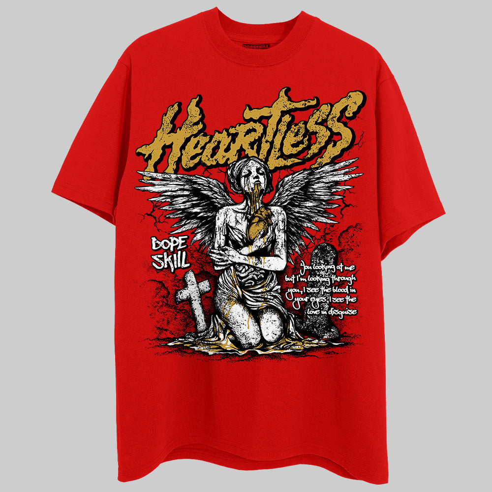Red Sneakers DopeSkill Red T-Shirt Heartless Graphic Streetwear
