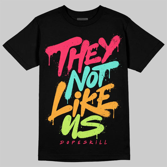 Red Sneakers DopeSkill T-Shirt They Not Like Us Graphic Streetwear - Black